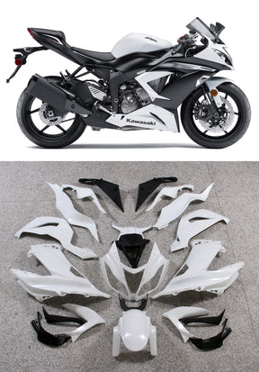 Kit carena Amotopart 2013-2018 Kawasaki ZX6R bianco e nero