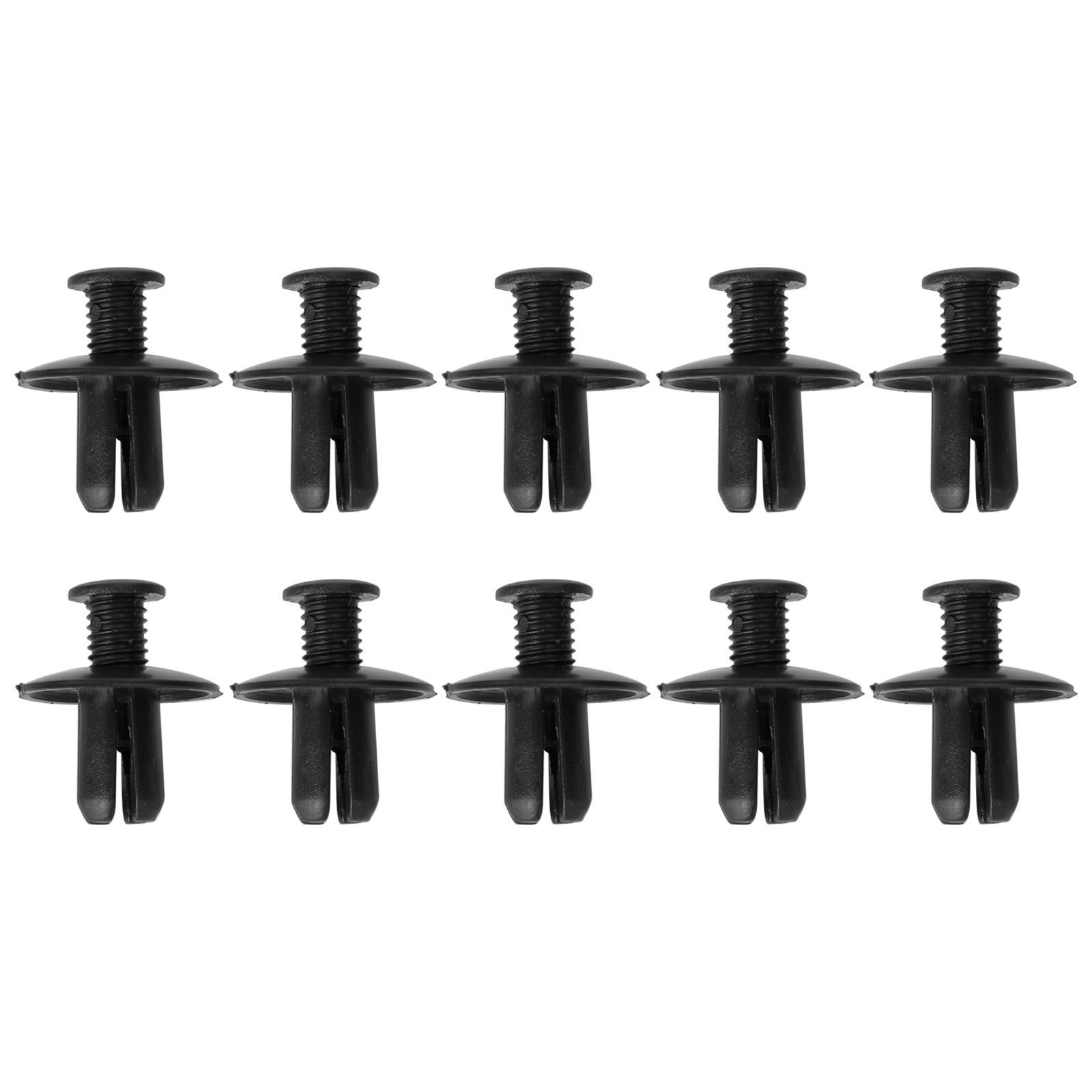 10pcs Fairing Panel Bolt Clip 8mm Plastic Screw Rivets Clips Black For Honda Generic