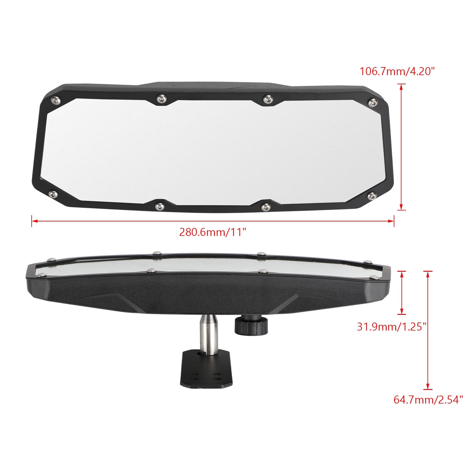 Boat Rear View Mirror Marine Nautical Safety Water Ski Windshield Dashboard Generic