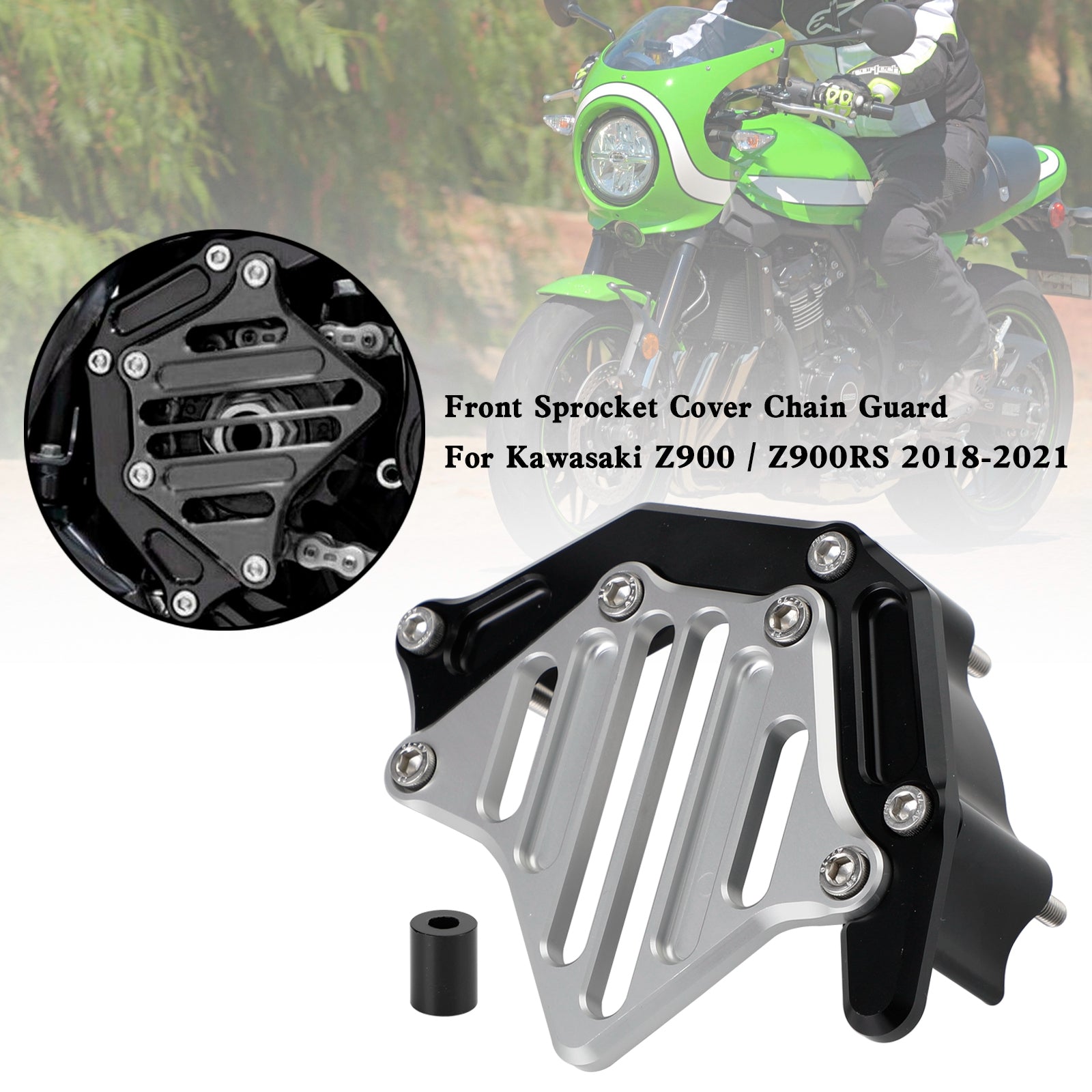 Garde-chaîne de couvercle de pignon avant pour Kawasaki Z900 Z900RS 2018 – 2021