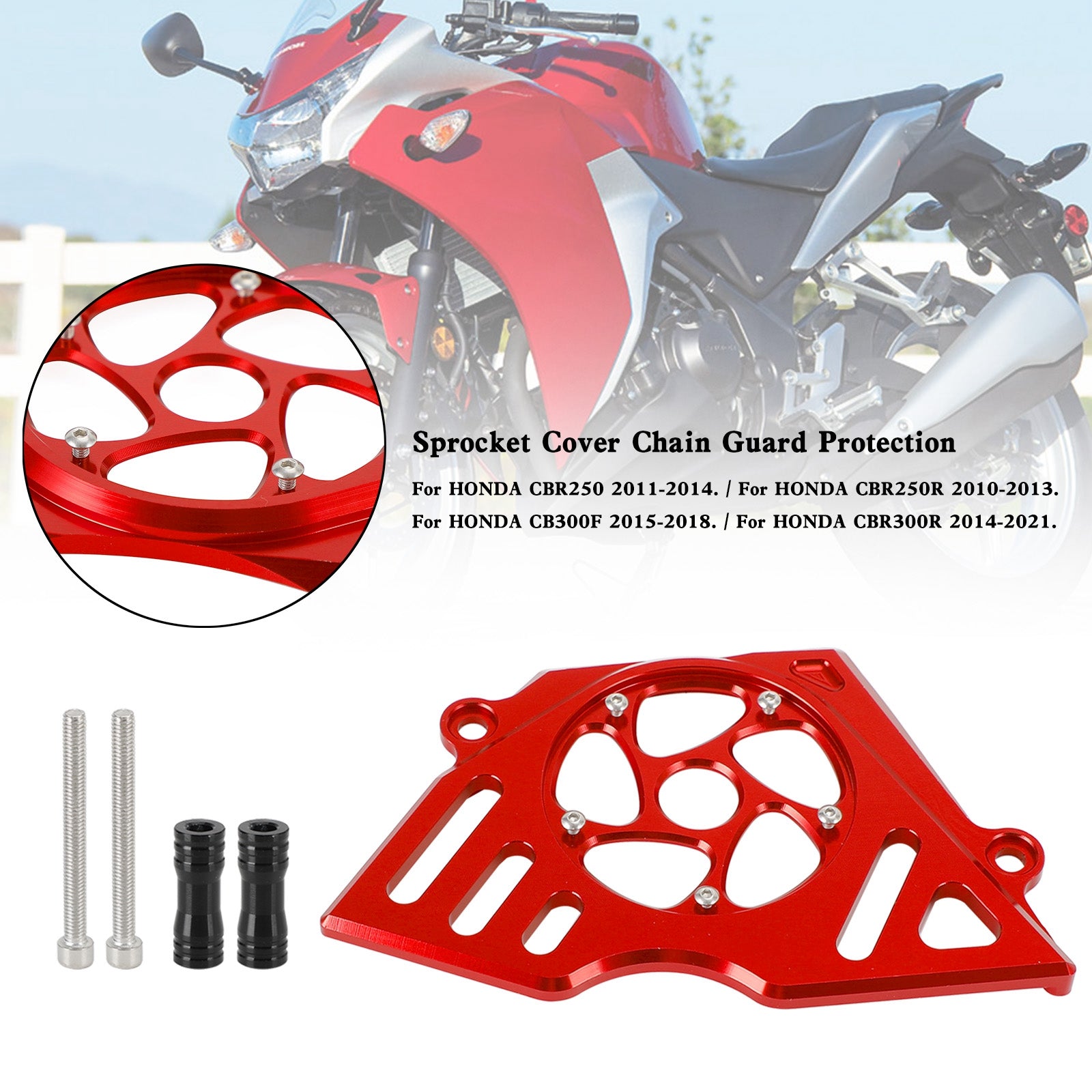 Honda CBR250R CBR300R CB300F Kettenradabdeckung vorne Kettenschutz