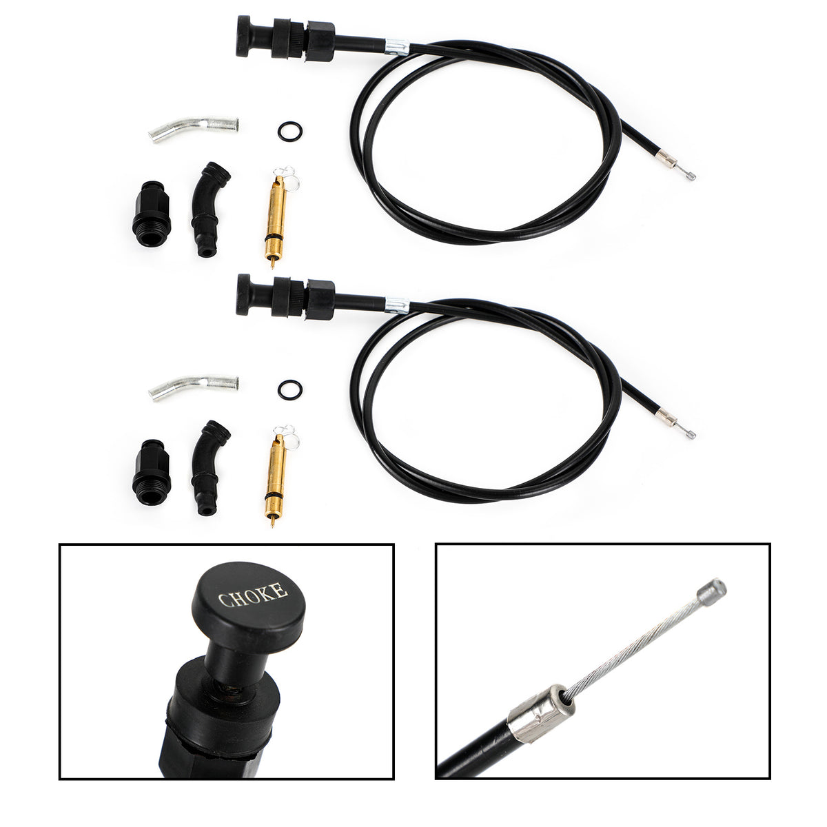 2x Vergaser-Choke-Kabelkolben-Kit passend für Honda Rancher TRX350 FM TM 00-06 Generic