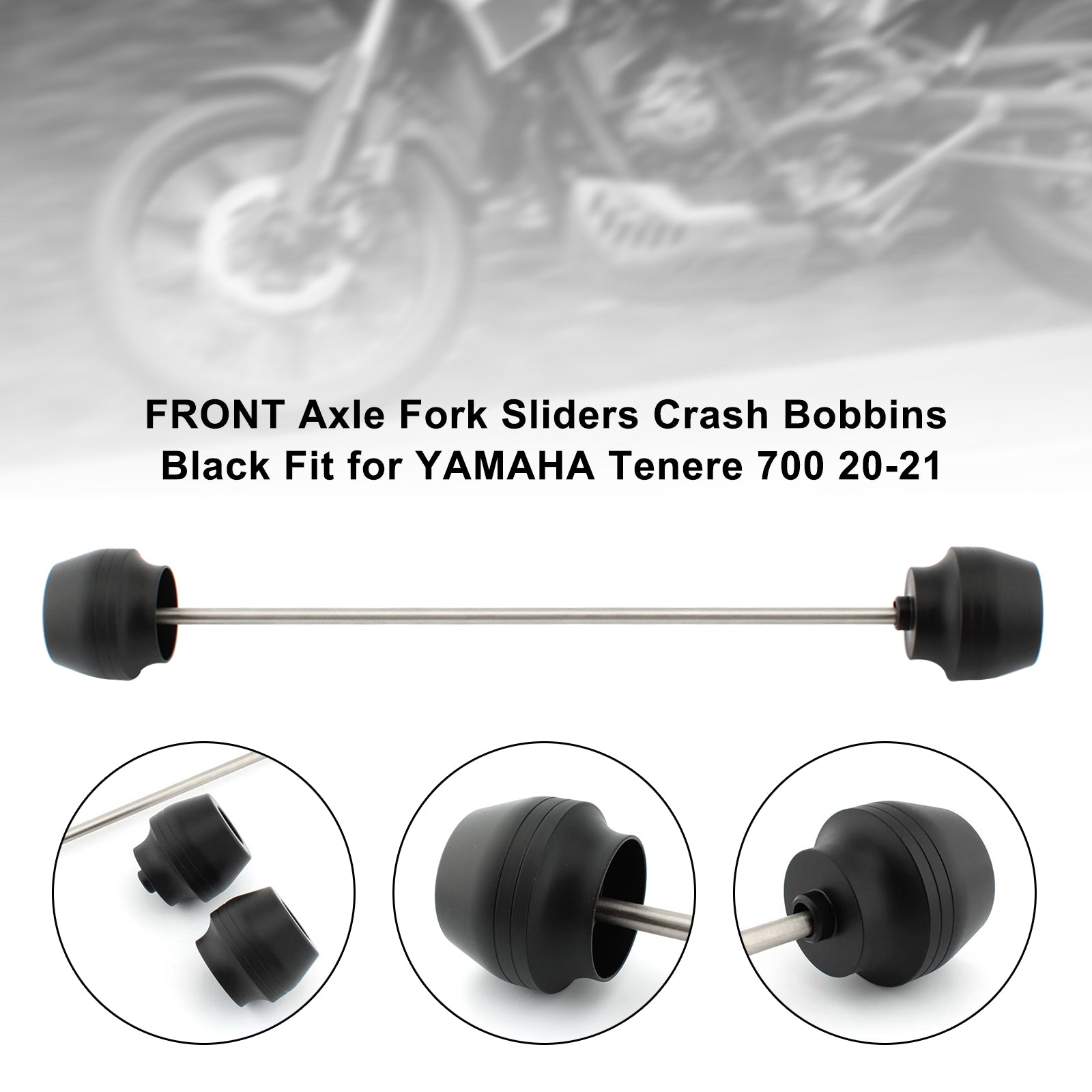 Front Spindle Bobbins Wheel Slider Fit For Yamaha Tenere 700 2020-2021 Generic