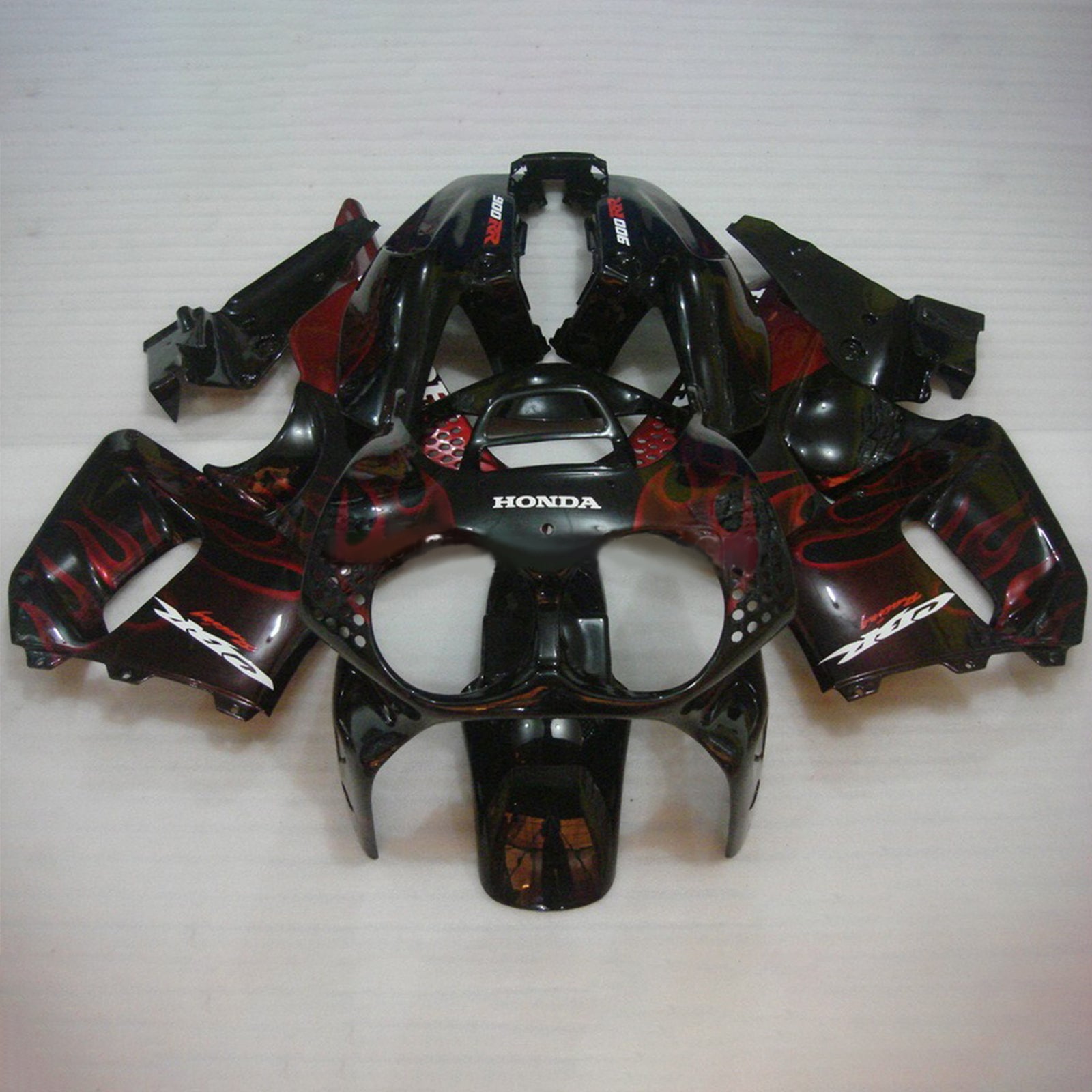 Amotopart 1992-1993 Honda CBR900RR 893 Kit de carénage noir et rouge