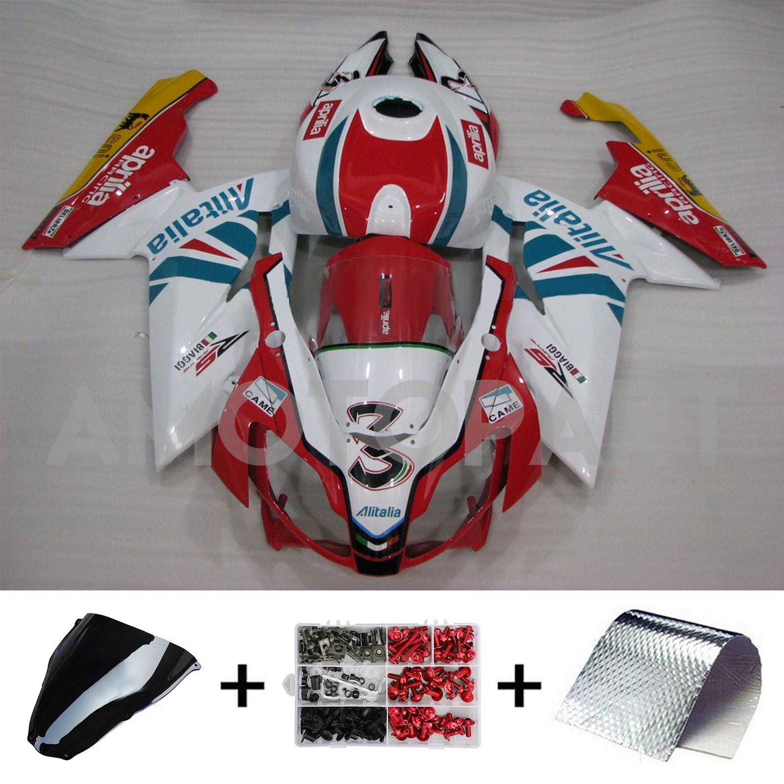 Amotopart Aprilia 2006-2011 RS125 Red&White Style6 Fairing Kit