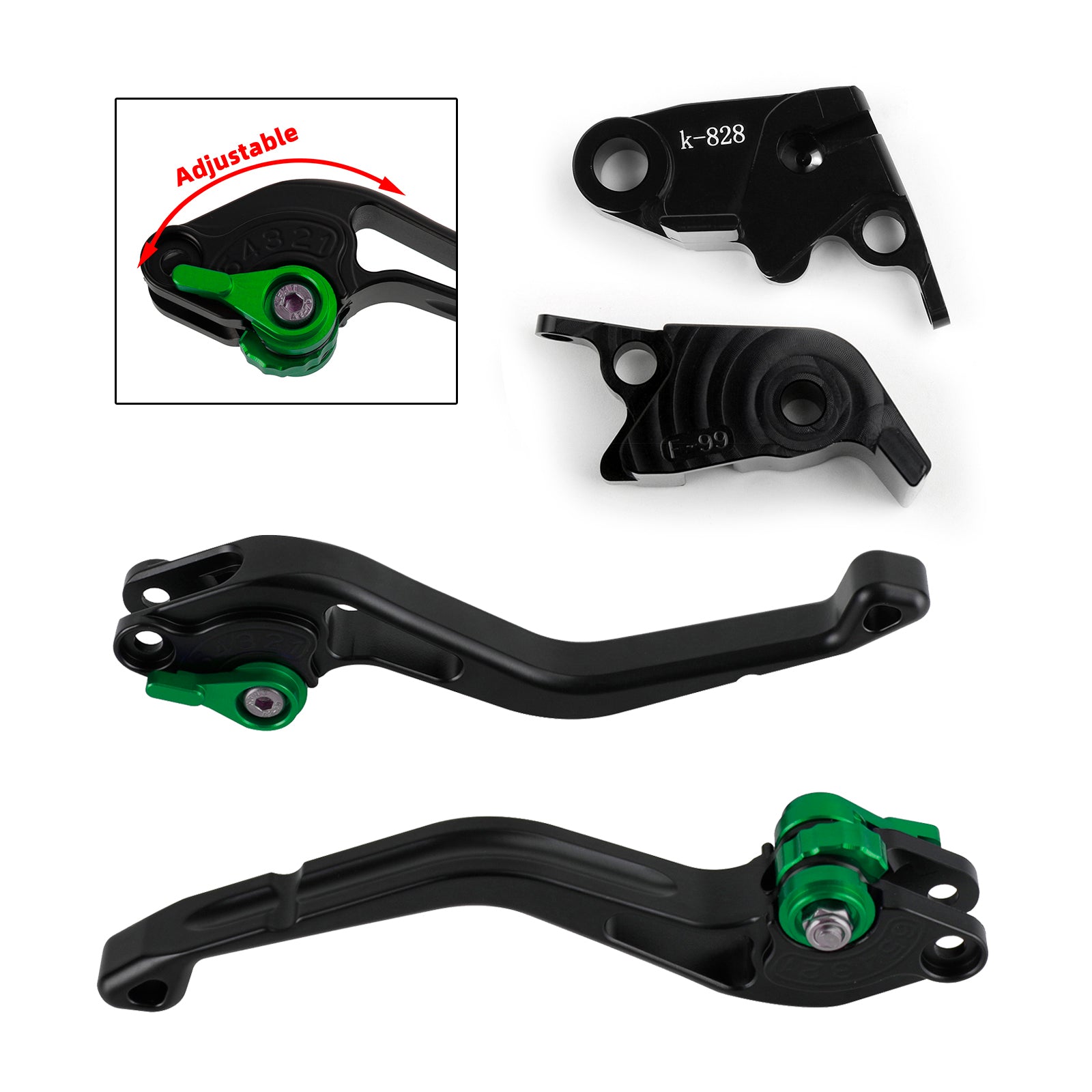 Nueva palanca de freno de embrague corta para Kawasaki ZX10R/RR/KRT 2016-2017