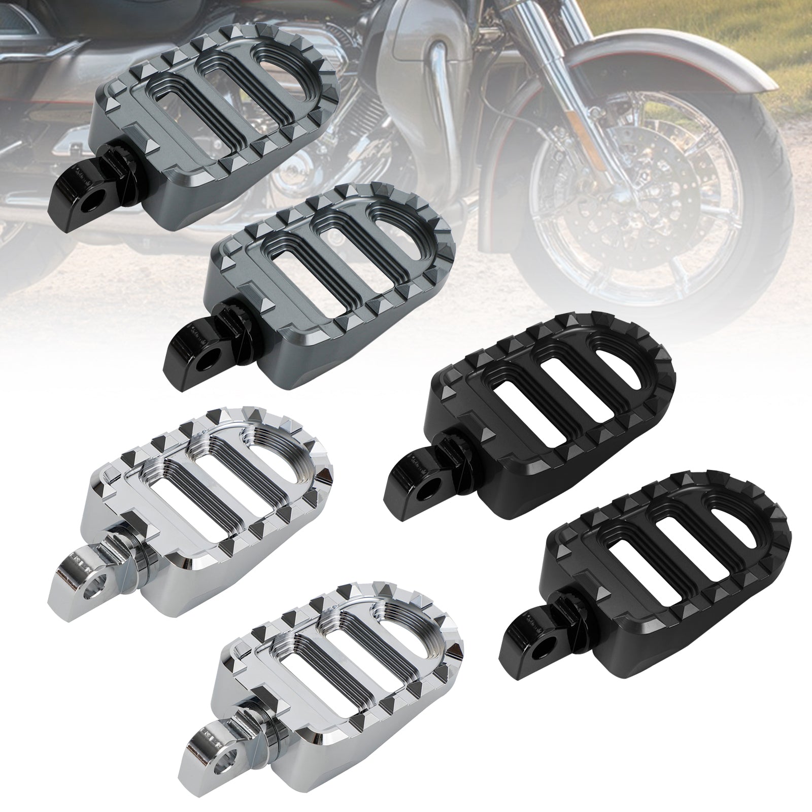 Front Footrests Foot Peg fit for Dyna Sportster 883 Electra Glide Road Glide