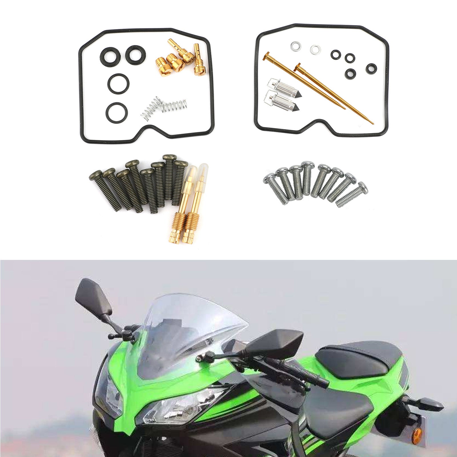 カワサキ キャブレター リビルドキット カワサキ EX250J EX250F EX250E Ninja 250R 2008-2012 に適合