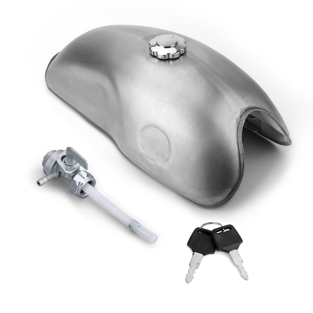 RAW FUEL TANK + CAP + PETCOCK Fit For BENELLI MOJAVE 260 360 CAFE RACER CB XS Generic