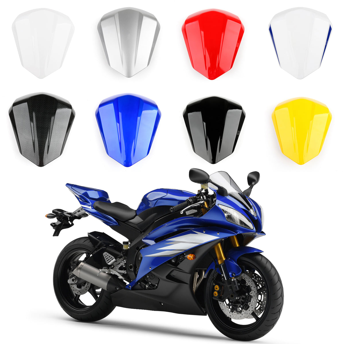 ZGDUGFU FZ6N Side Upper Tail Seat Cover Cowl Guard Protector Motorcycle Kuip Fit for Yamaha FZ6 FZ6N FZ6-N FZ-6N FZ 6N 2007 2008 2009 (Color : Carbon with logo ZGDUGFU FZ6N Side Upper Tail Seat Cover Cowl Guard Protector Motorcycle Kuip Fit for Yamaha FZ6 FZ6N FZ6-N FZ-6N FZ 6N 2007 2008 2009 (Color : Carbon with logo