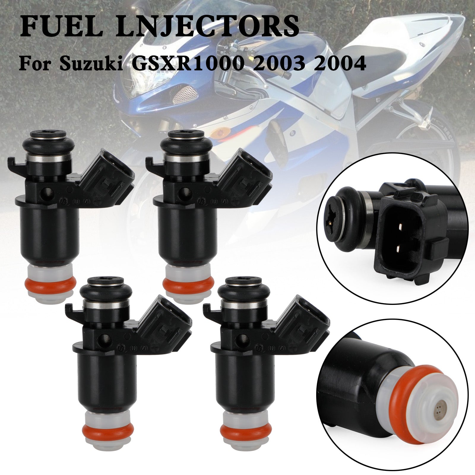 4PCS 15710-10G00 Fuel Injector Repair BSS04 For Suzuki GSXR1000 2003-2004 Generic