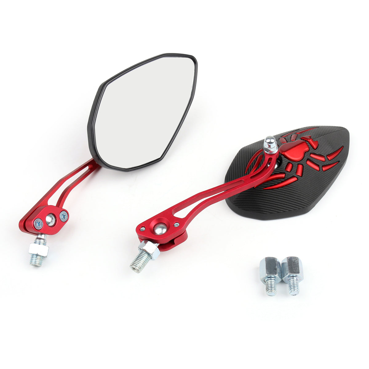 Specchietti retrovisori laterali universali da 8mm 10mm per moto Moto Spider, rosso generico