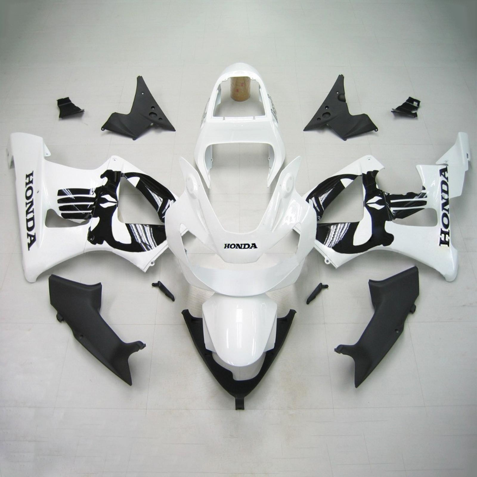 Amotopart 2000-2001 Honda CBR929RR Fairing White Skull Kit