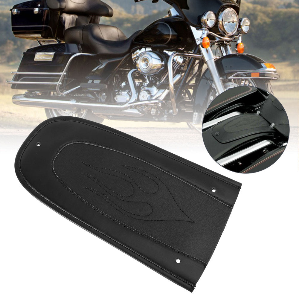 Bavoir de garde-boue arrière en cuir PU, point de flamme, siège Solo pour Touring Electra Road Glide générique