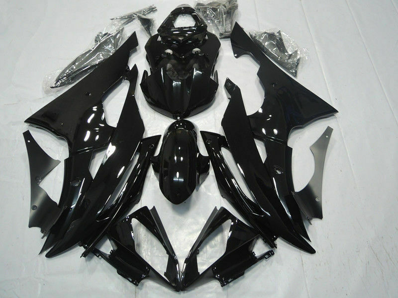 Amotopart 2008-2016 Yamaha YZF-R6 carenatura kit carena nera lucida