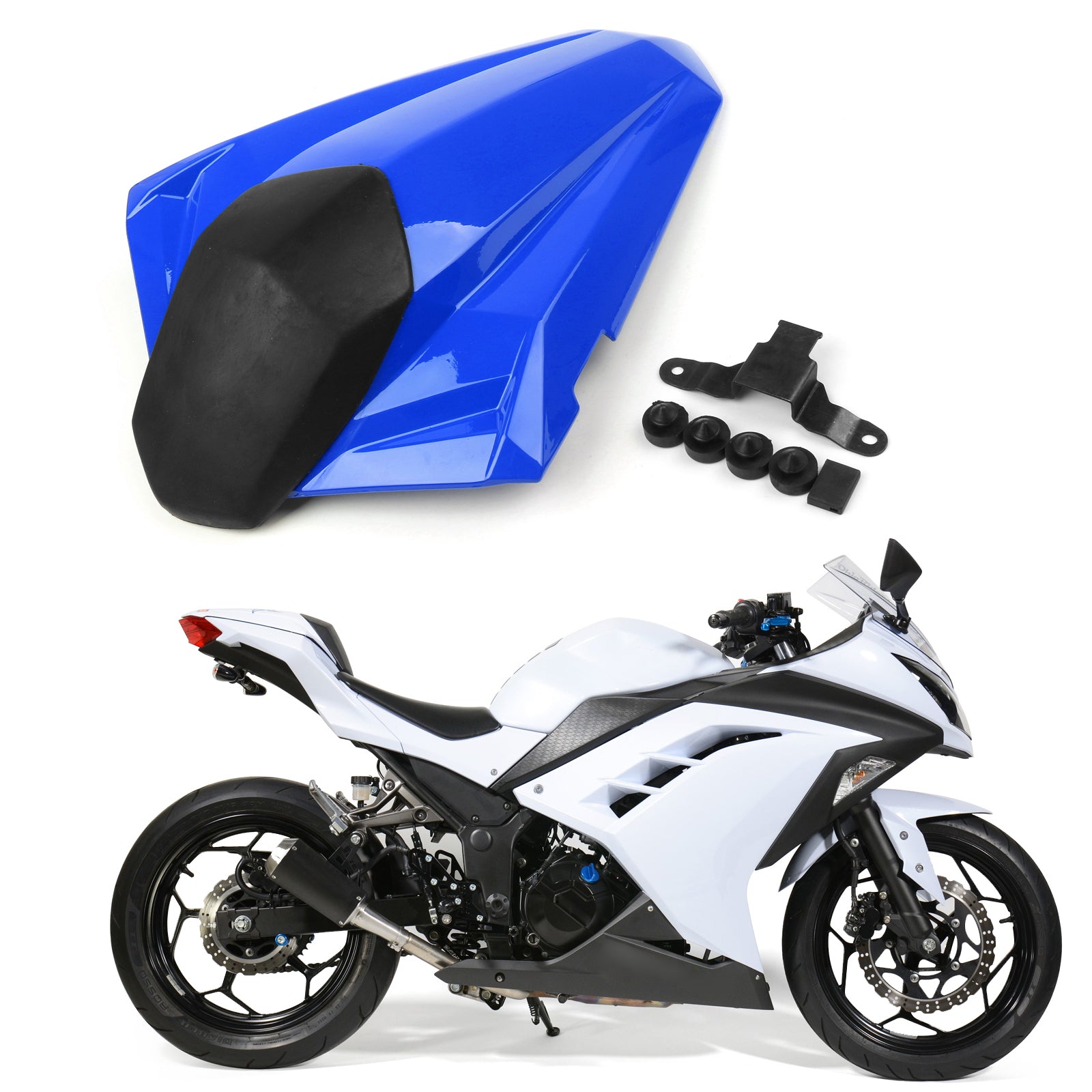 Coprisedile posteriore adatto per Kawasaki Ninja 300R / EX300R 2013-2017 generico