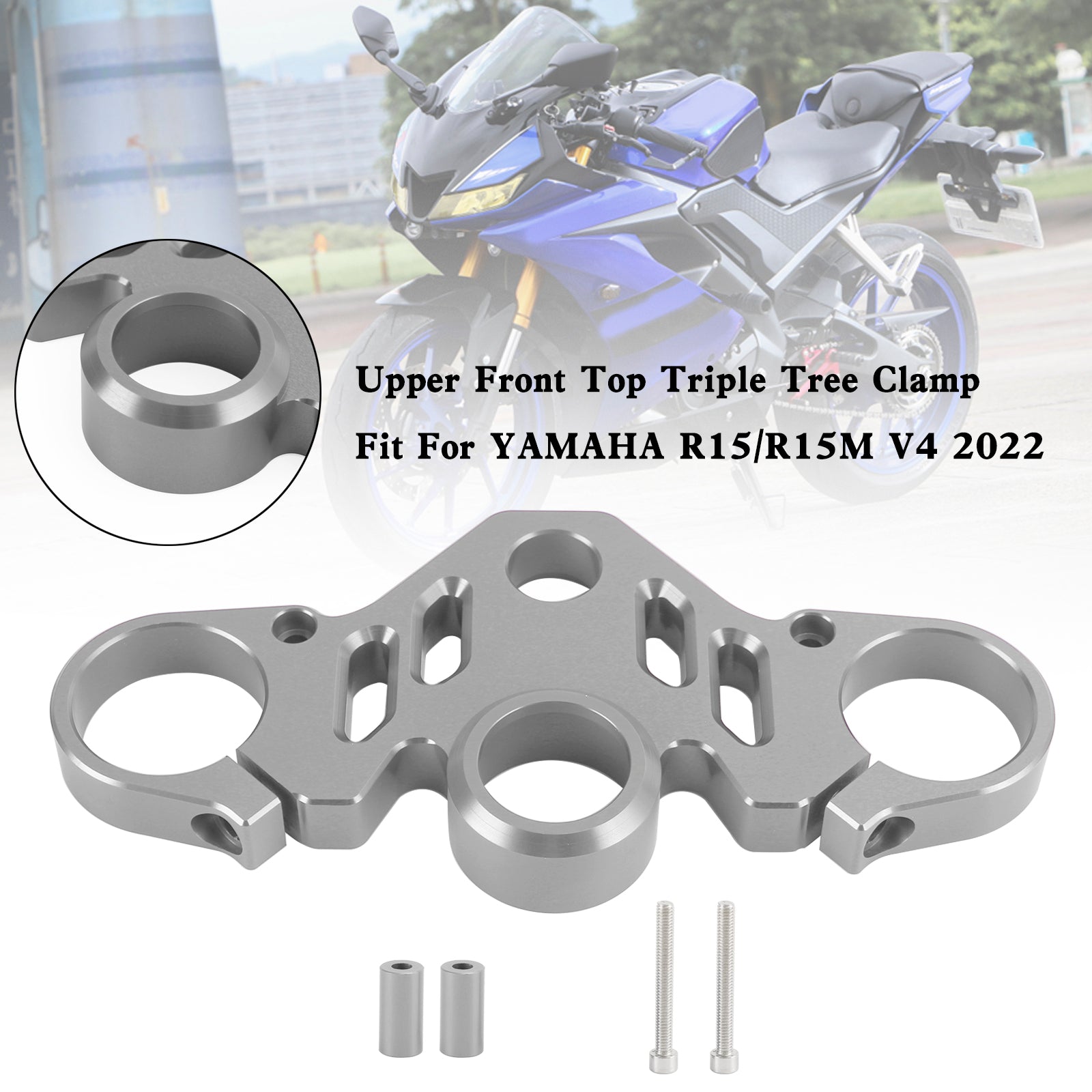 CNC Aluminum Upper Front Top Triple Tree Clamp For YAMAHA R15 V4 R15M 2022 Generic