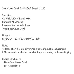 Sedile posteriore del motociclo Solo Cowl Carena Cover per DUCATI 2011-2013 DIAVEL 1200 Generico