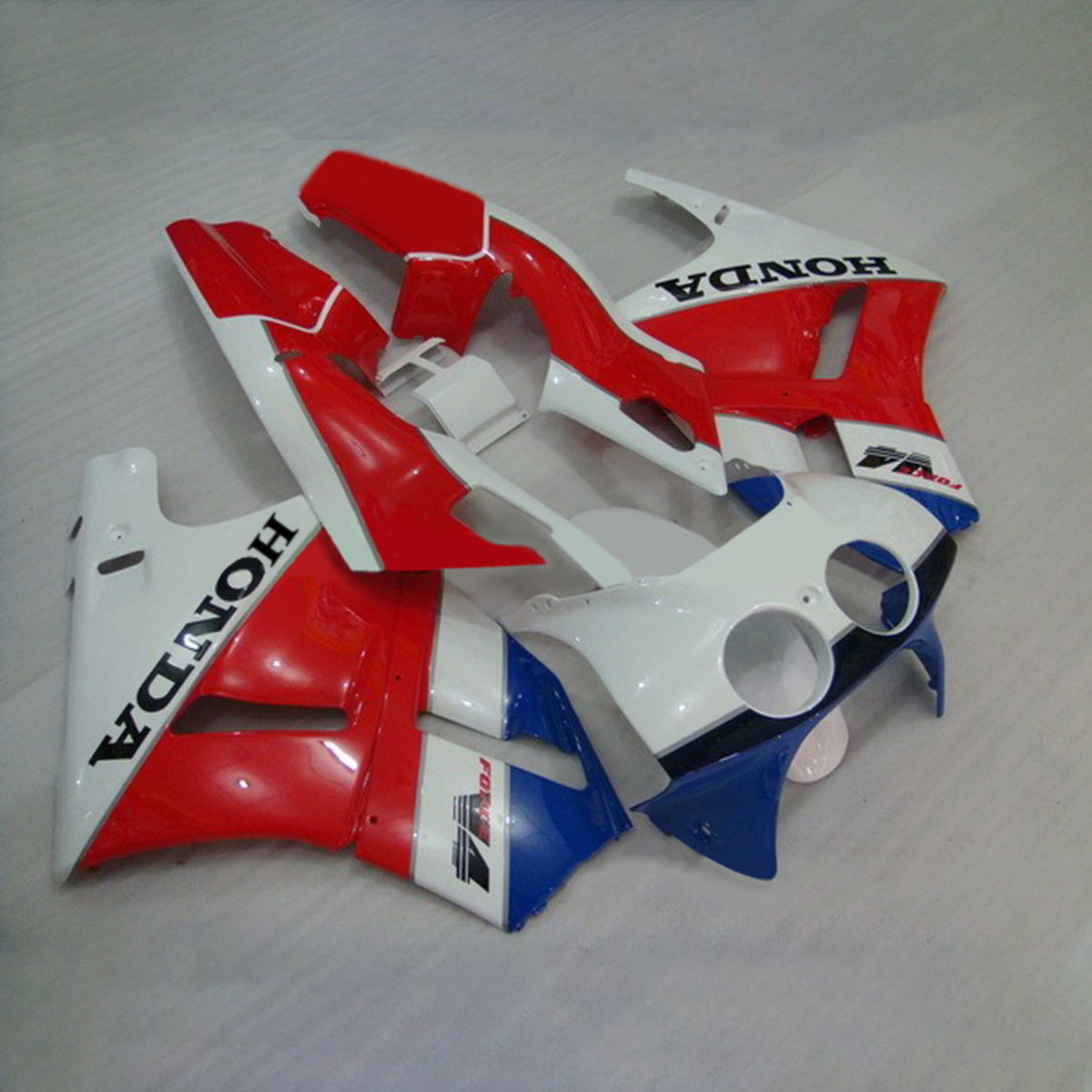 Amotopart 1988-1992 Honda VFR400R NC30 Fairing Red&White Kit