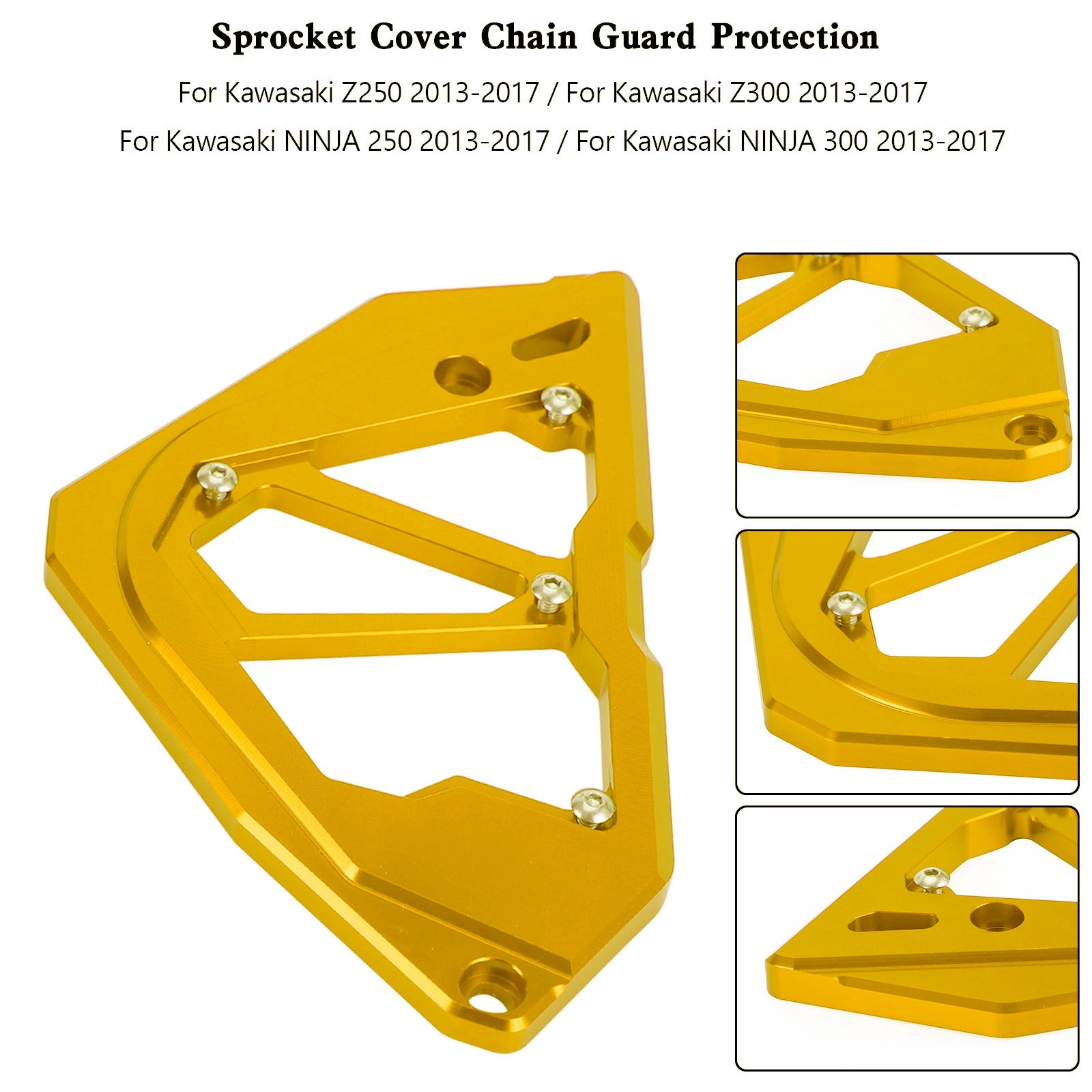 Sprocket Cover Chain Guard For KAWASAKI Z250 Z300 NINJA 300 250 13-17