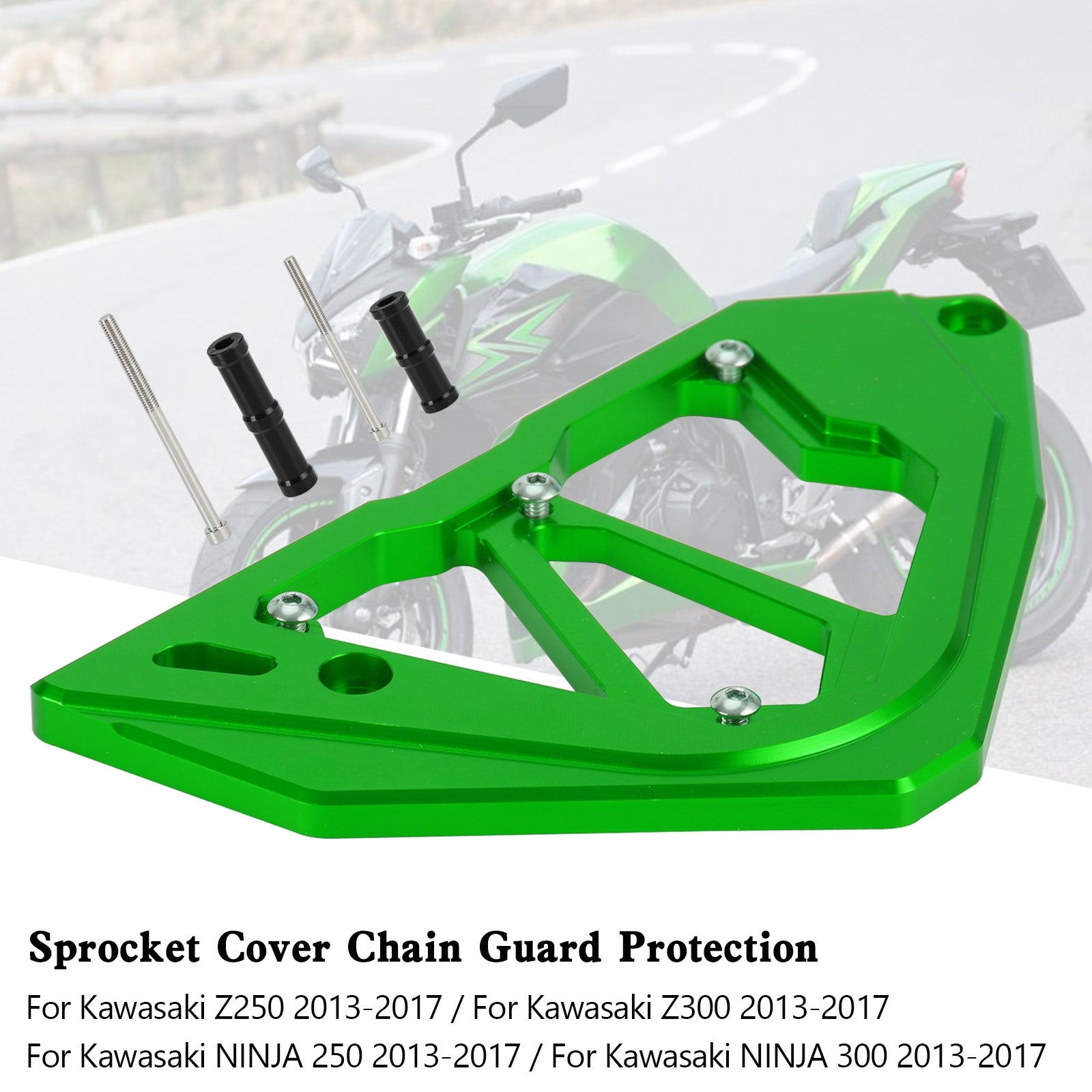 Sprocket Cover Chain Guard For KAWASAKI Z250 Z300 NINJA 300 250 13-17