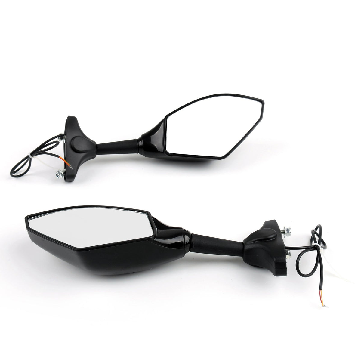 Pair Rear View Side Mirrors With LED Turn Signals Fit For Honda CBR600F4i 2001-2006 CBR600F4 1999-2000 CBR600F 1987-1990 CBR250R  2011-2013 Generic