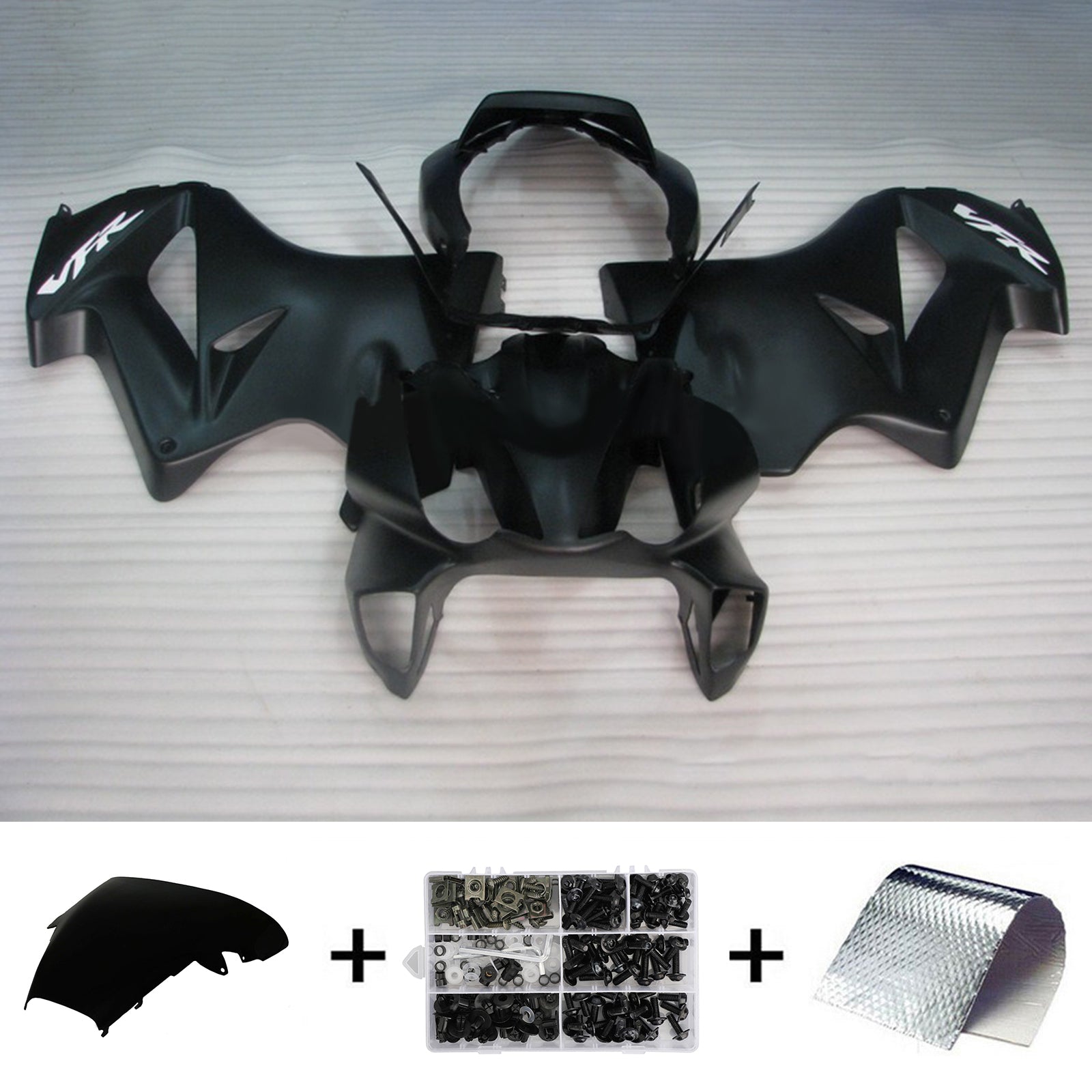 Amotopart 1998-2001 Honda VFR800 Fairing Matte Black Kit