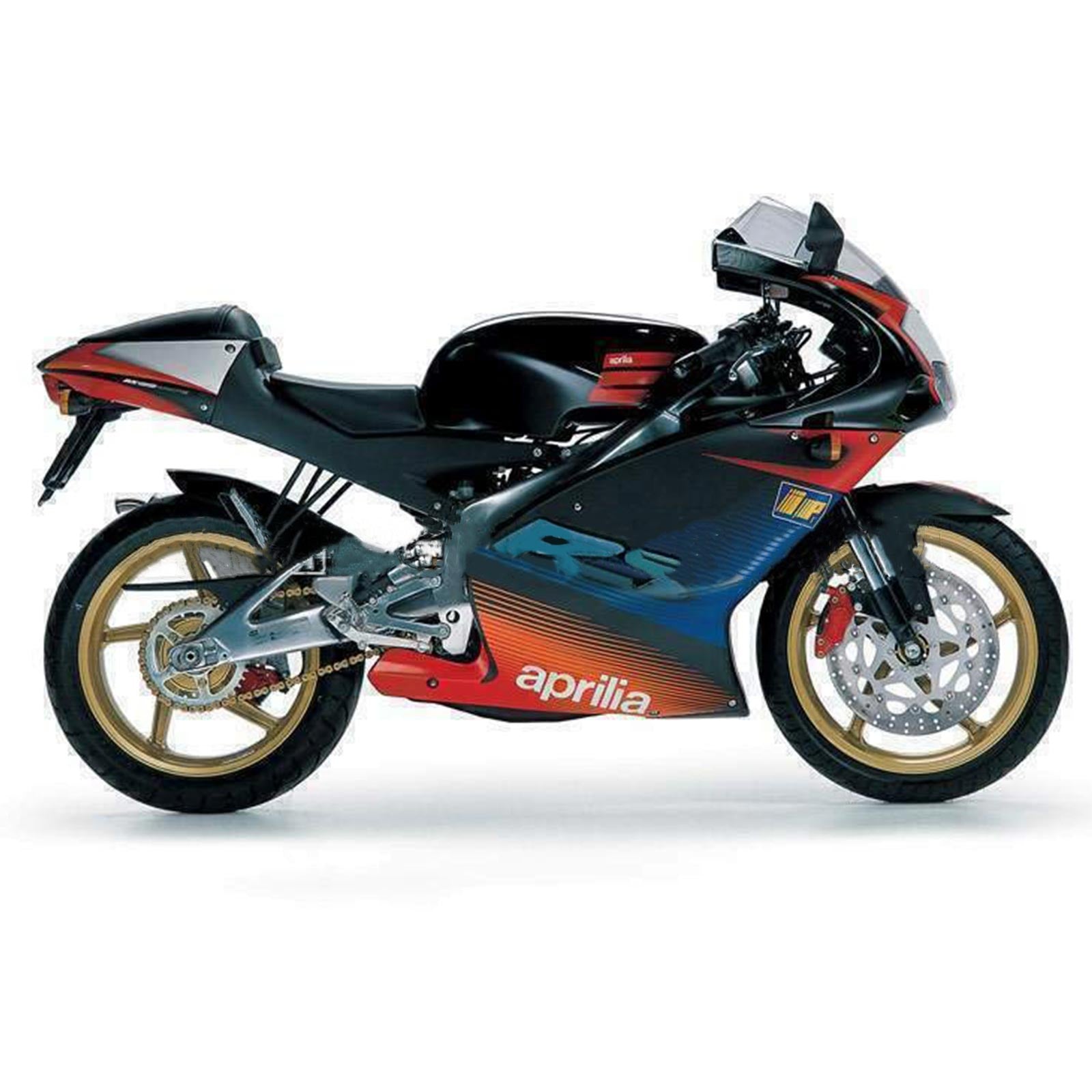 Amotopart 2000-2005 Aprilia RS125 Kit de carénage noir et rouge