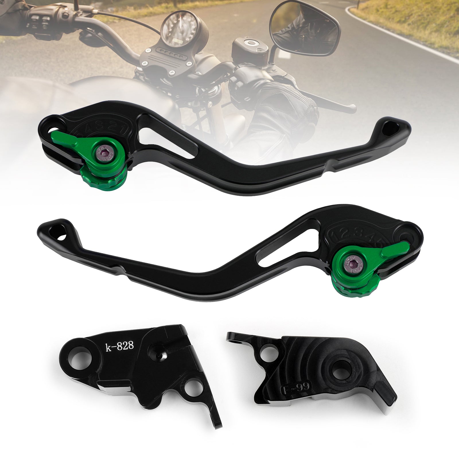 Nueva palanca de freno de embrague corta para Kawasaki ZX10R/RR/KRT 2016-2017