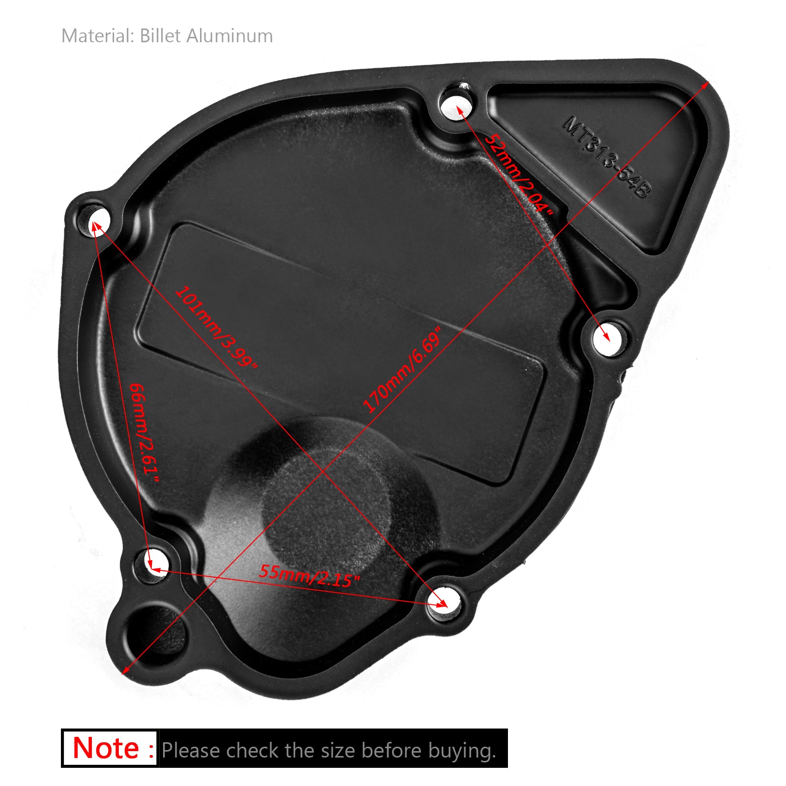 Suzuki Stator couvercle de moteur carter adapté pour GSF600 BANDIT 600 Katana 1996-2004 GSF1200 BANDIT GSX1200 Inazuma 1997-2000 noir