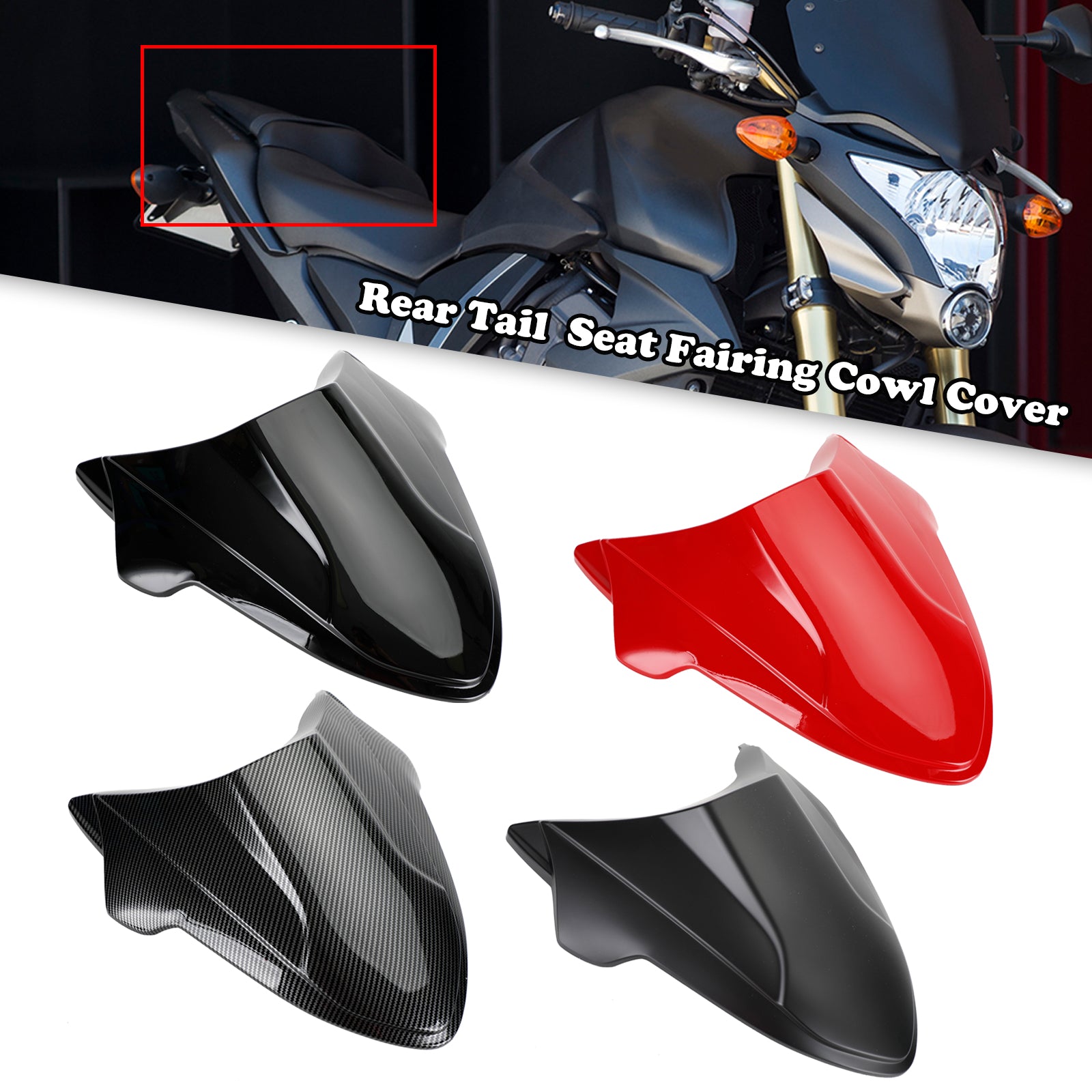 Copertura del cappuccio della carenatura del sedile posteriore per Honda CB650R 2021-2022 generico