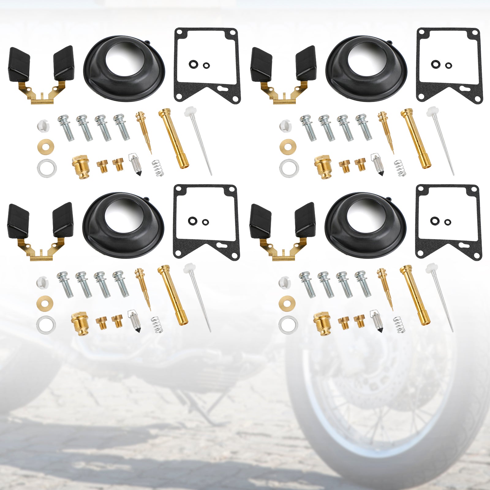 Kit de reparación y reconstrucción de carburador 4X apto para Yamaha Virago 750 XV750 1981-1983