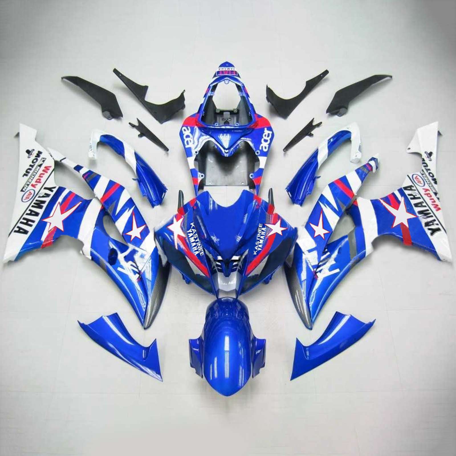 Injection Fairing Kit Bodywork Plastic ABS fit For Yamaha YZF 600 R6 2008-2016