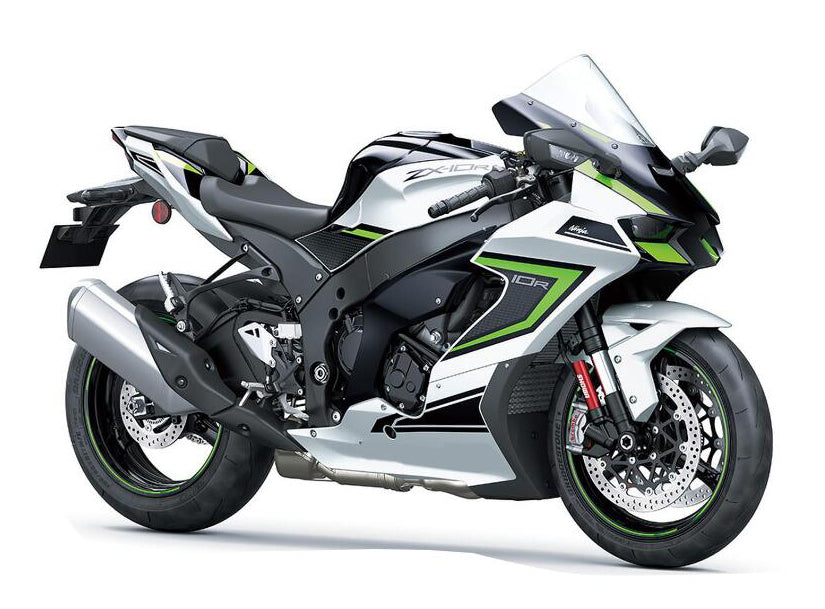 Amotopart 2021-2024 Kawasaki ZX10R ZX10RR グリーン ブラック Style9 フェアリングキット