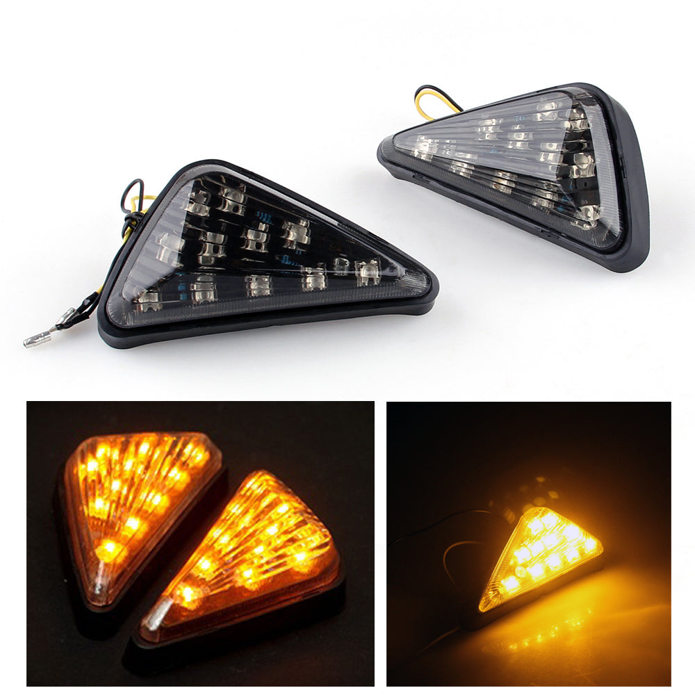 LED フラッシュマウントターンシグナルホンダ CBR 600/F4i/954/1000 RR ヤマハ R6 R1 スモークジェネリック