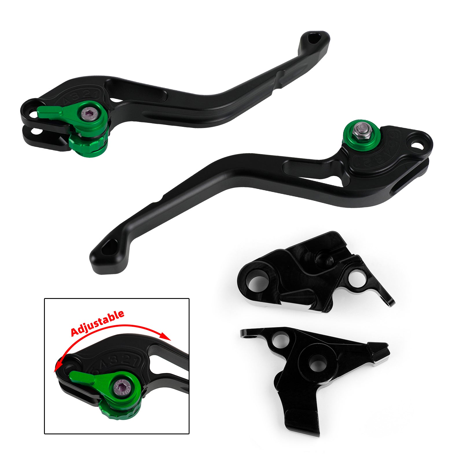 NUOVA leva freno frizione corta adatta per Kawasaki ER-6N NINJA 650R/ER-6F VERSYS