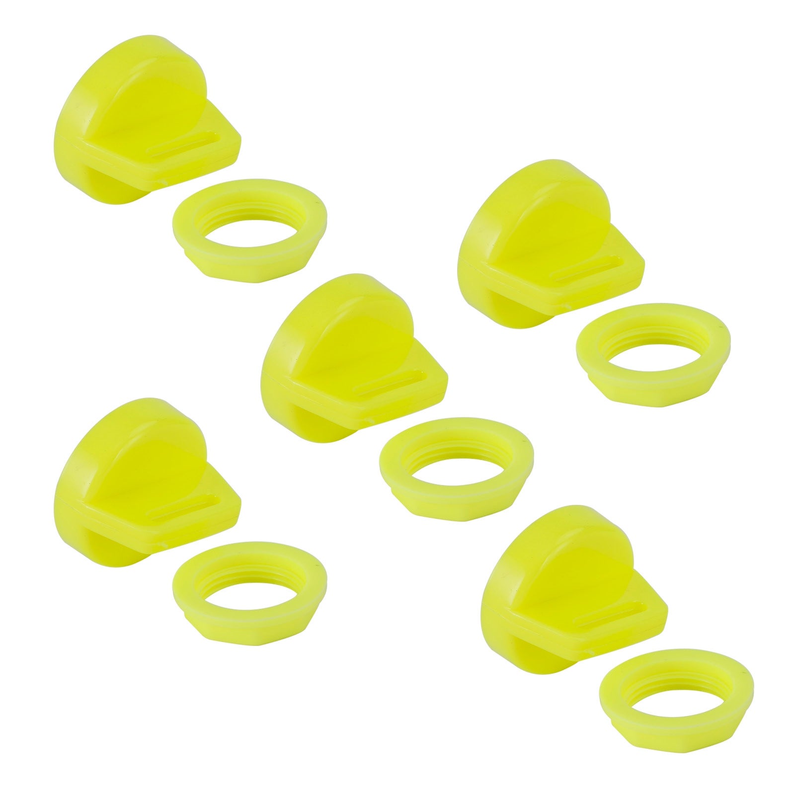 5X Copri chiave di accensione giallo con dado per Polaris RZR XP 570 800 900 1000 5433534 Generico