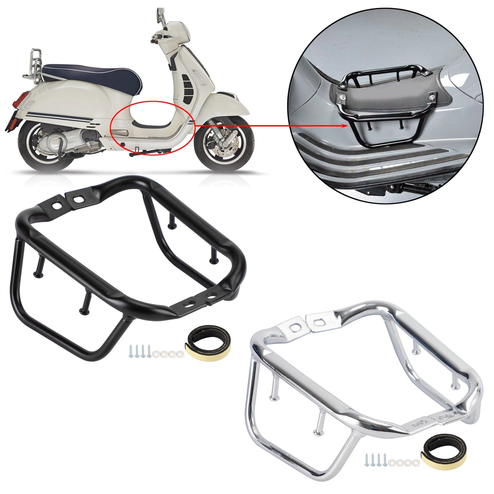 Floor Board Side Rack Carrier For Vespa Primavera Sprint 50 125 150