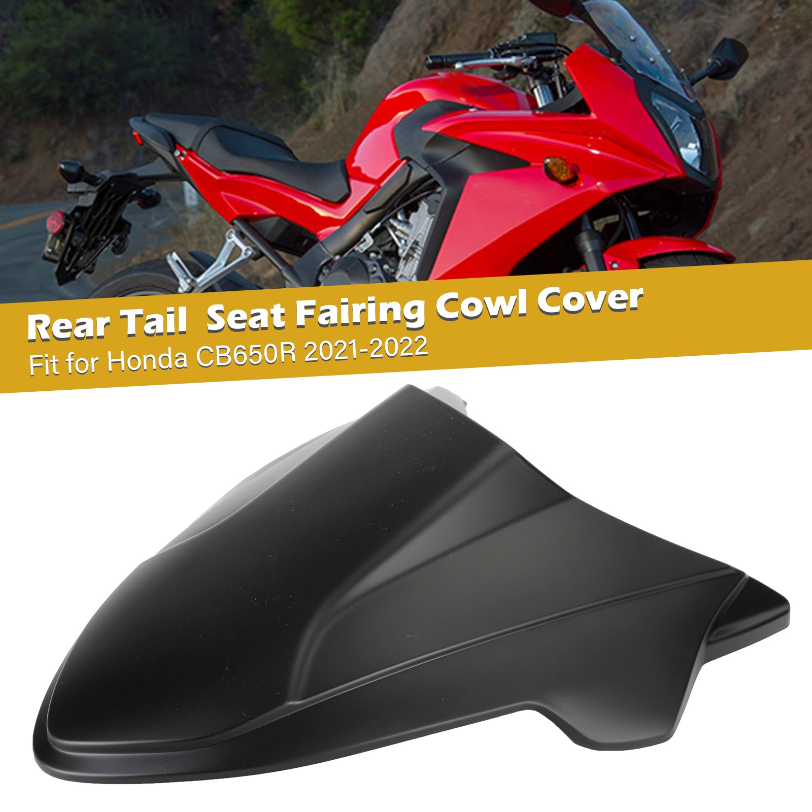 Rear Tail Seat Fairing Cowl Cover for Honda CB650R 2021-2022 Generic