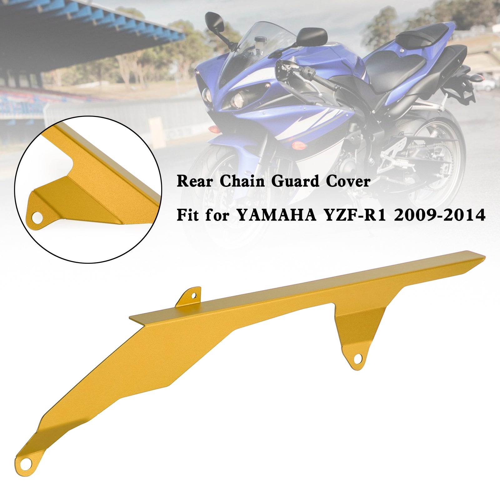 Rear Sprocket Chain Guard Protector Cover For YAMAHA YZF R1 2009-2014 Generic