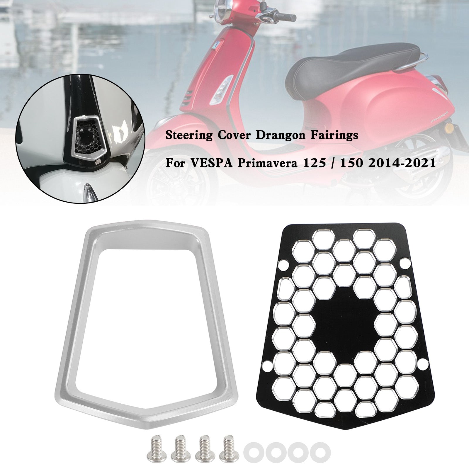 Vordere mittlere Hupenabdeckung für VESPA Sprint Primavera 125/150 2014–2021