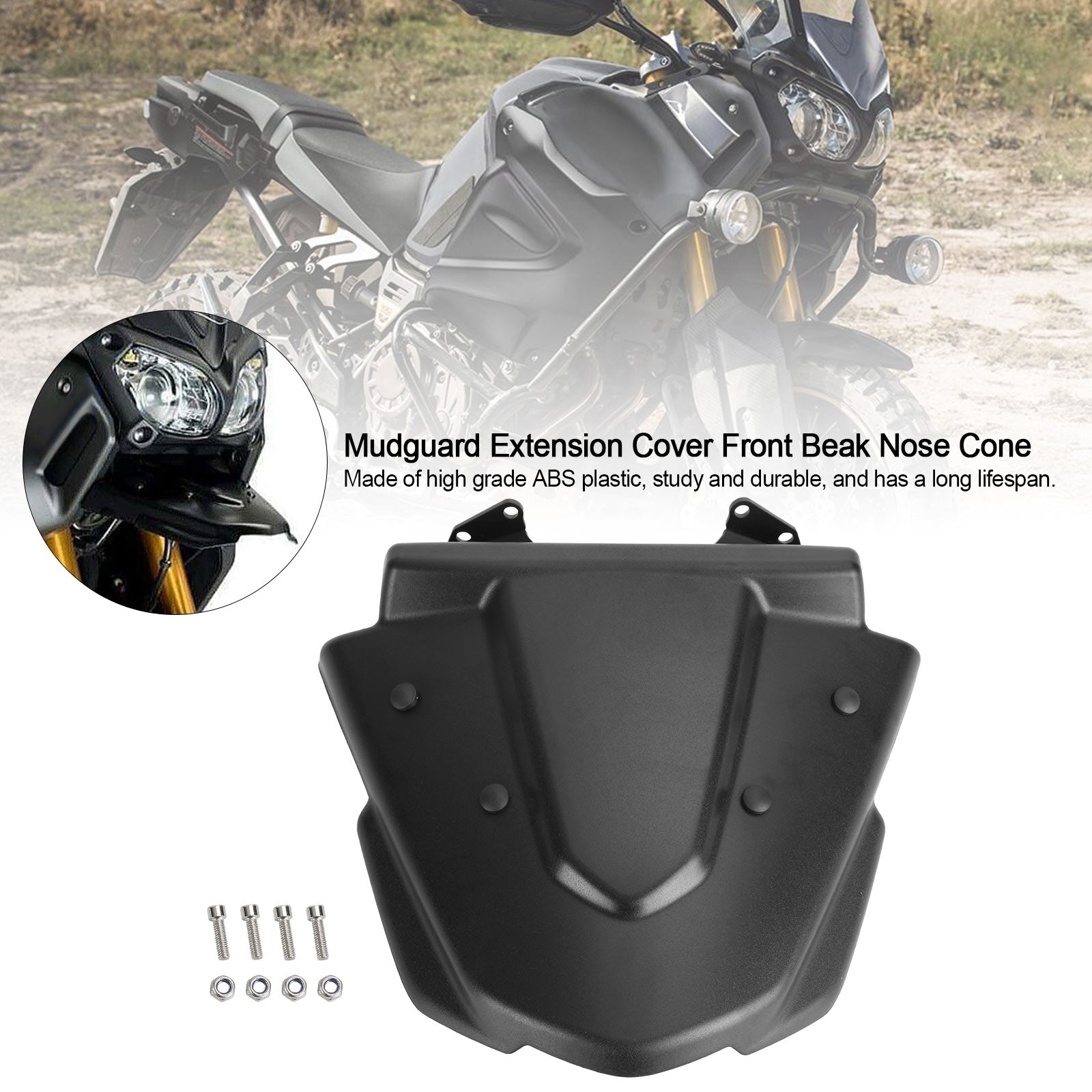 Cubierta de extensión de guardabarros, cono de nariz de pico delantero para Yamaha XT1200Z 2014-2021 genérico