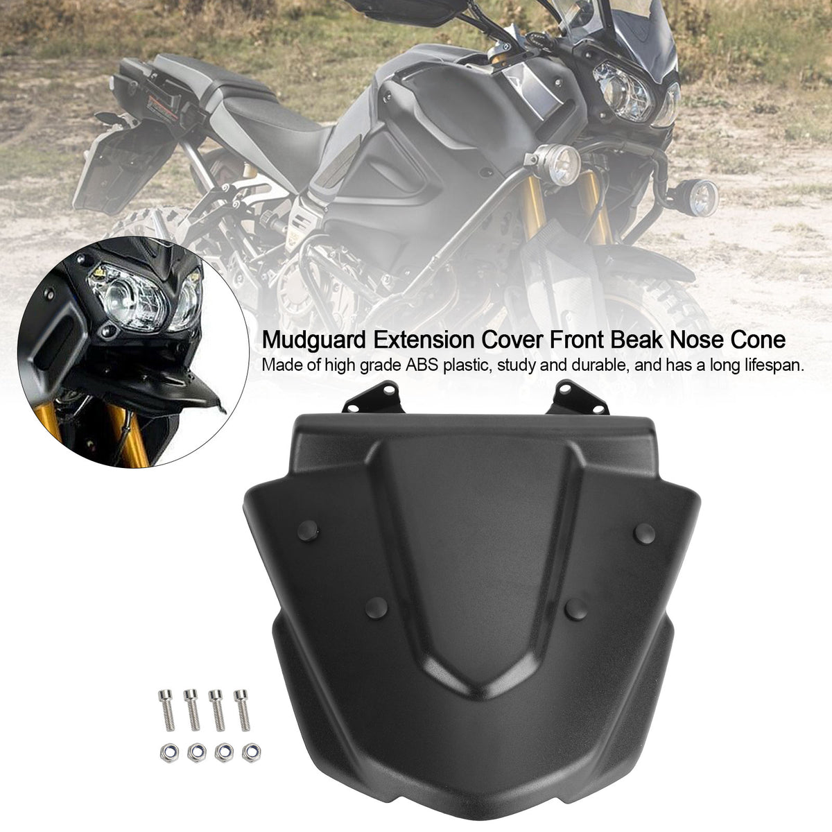 Mudguard Extension Cover Front Beak Nose Cone for Yamaha XT1200Z 2014-2021 Generic