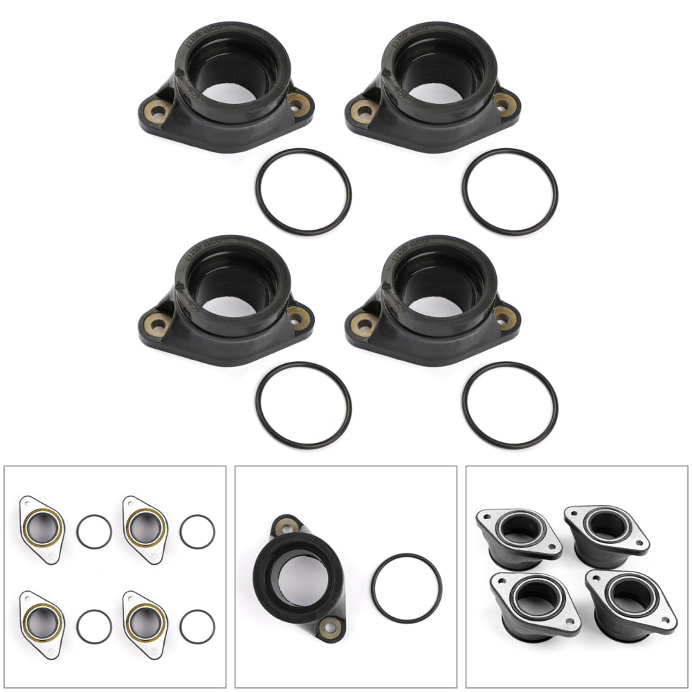 4 botas de colector de admisión LH + RH para Suzuki GSXR 750 89-90 GSX 750 F Katana 90-98 Genérico