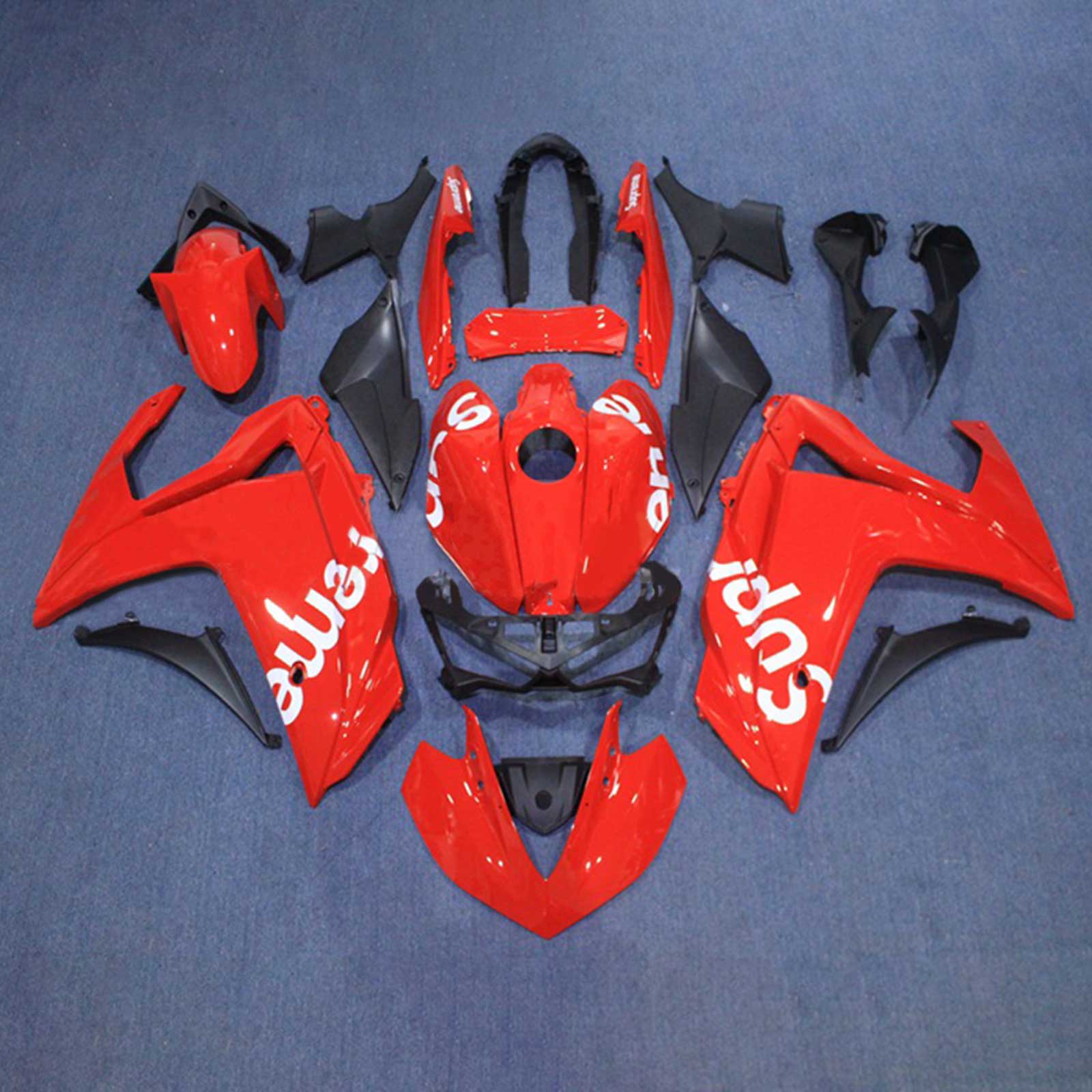 Kit de carénage Amotopart Yamaha 2014-2018 YZF R3 et 2015-2017 YZF R25 Kit de carénage rouge