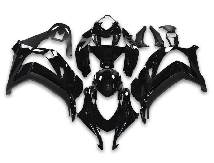 Amotopart Kawasaki 2016-2020 ZX10R Glossy Black Fairing Kit