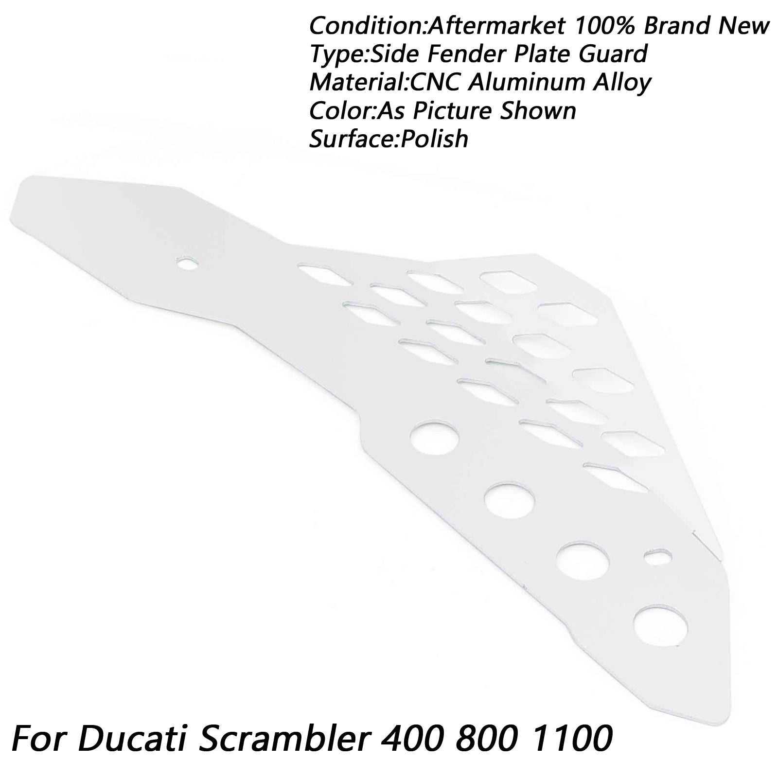 Copertura protettiva per parafango laterale del cuscino del sedile per Ducati Scrambler 400 800 1100