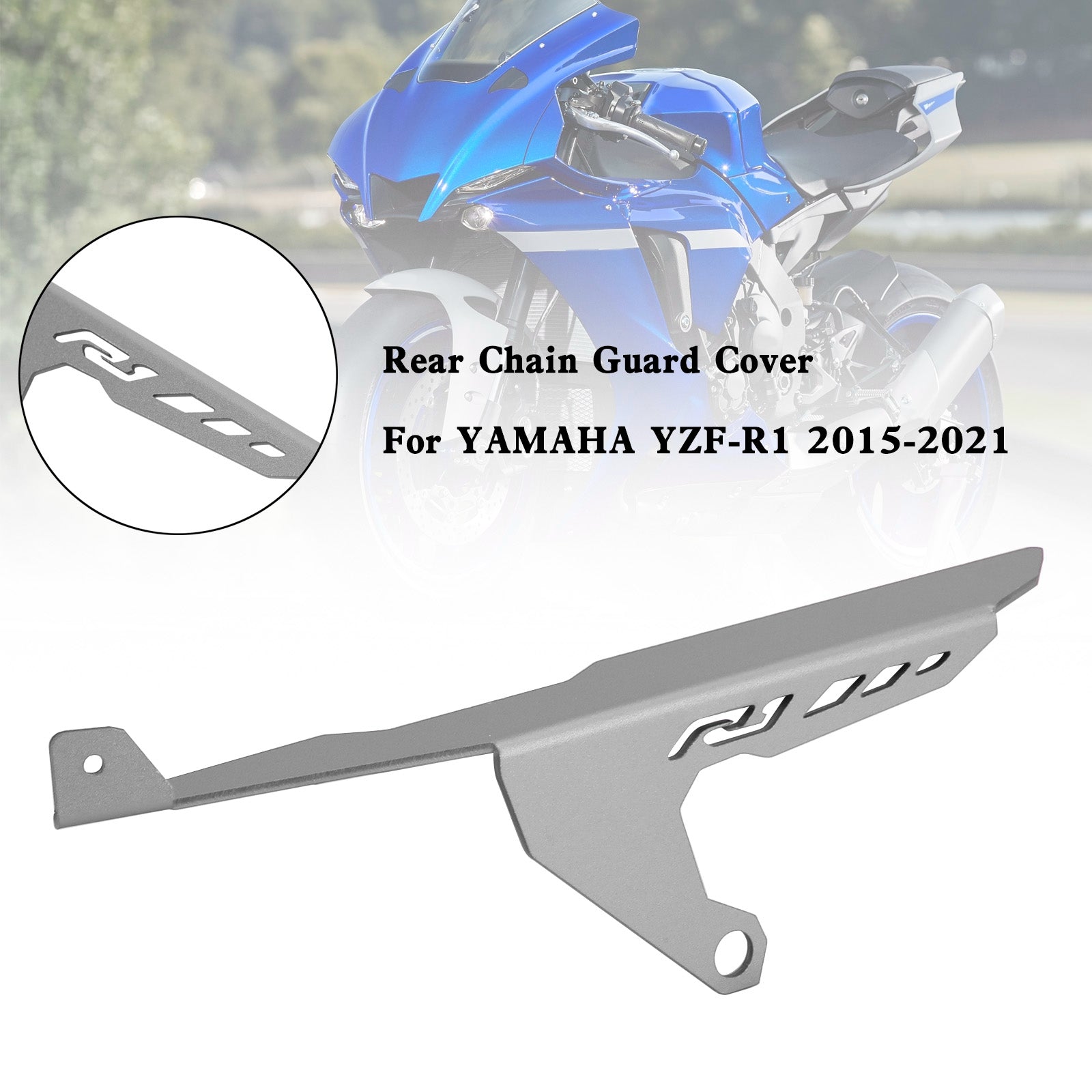 15-21 Yamaha YZF R1 R1M R1S Cubierta protectora de cadena de piñón trasero