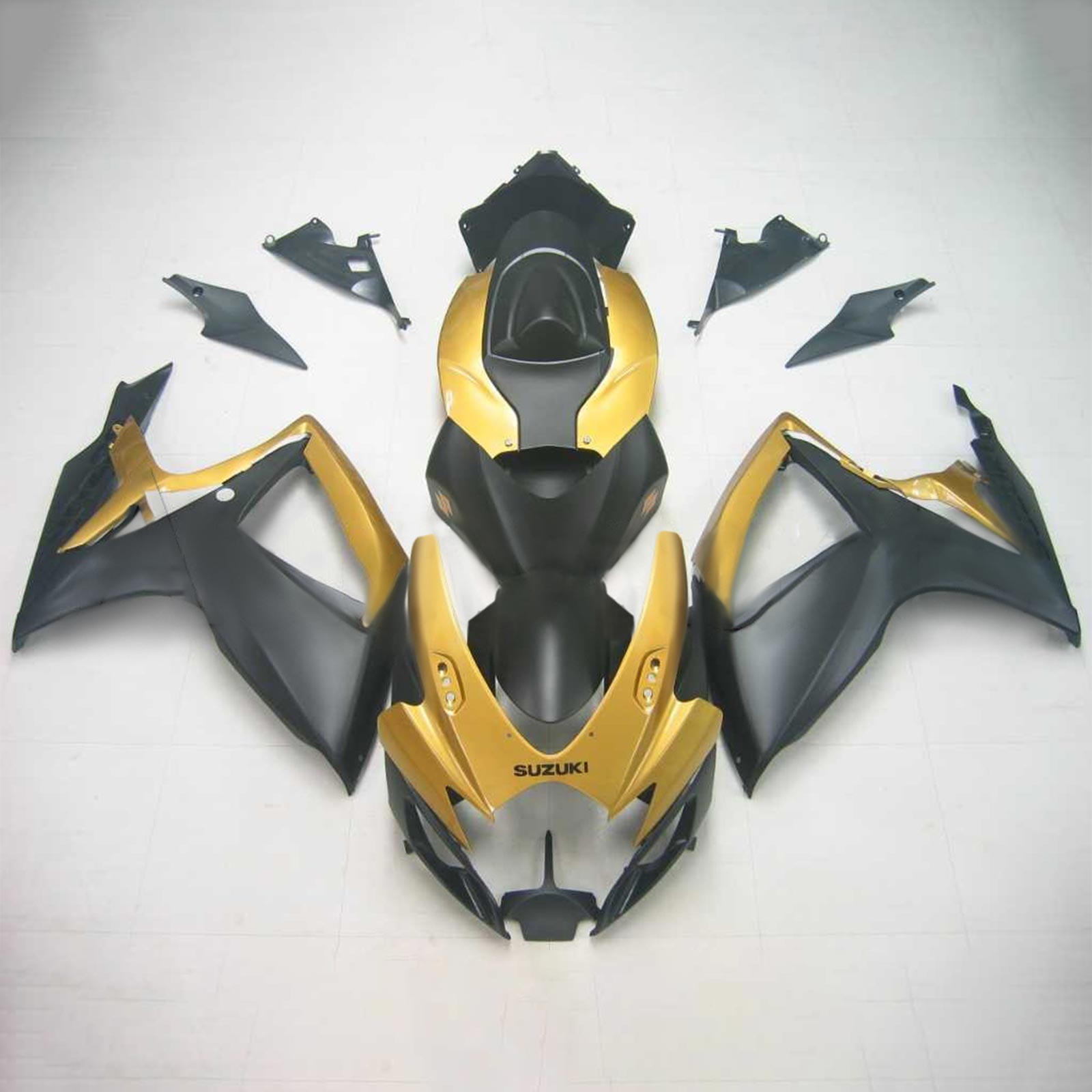 Amotopart 2006-2007 Suzuki GSXR 600/750 Matte Black&Gold Fairing Kit