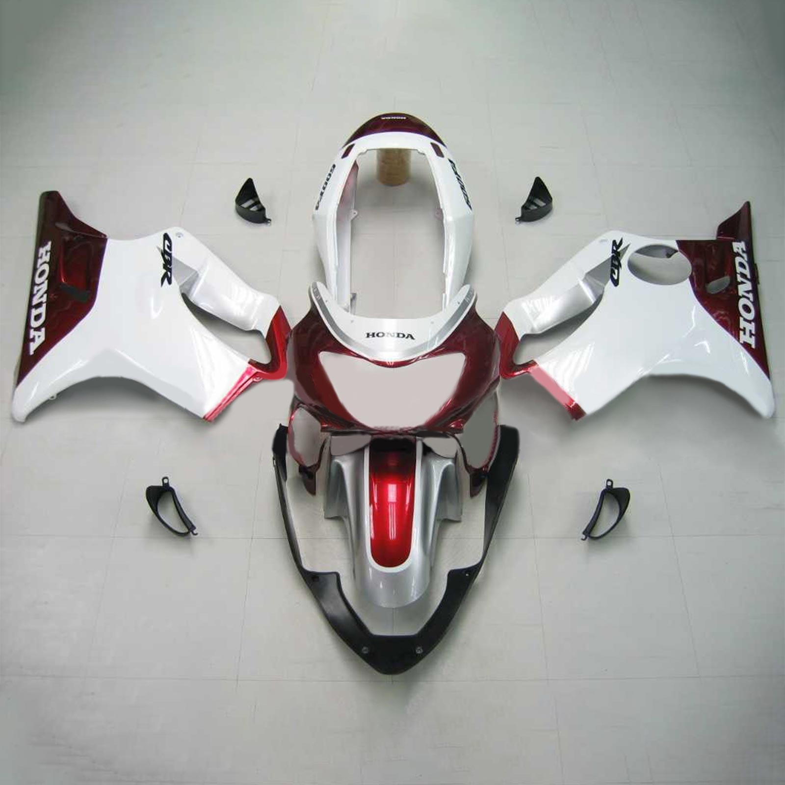 Amotopart Honda CBR600F4 1999-2000 White&Red Style1 Fairing Kit
